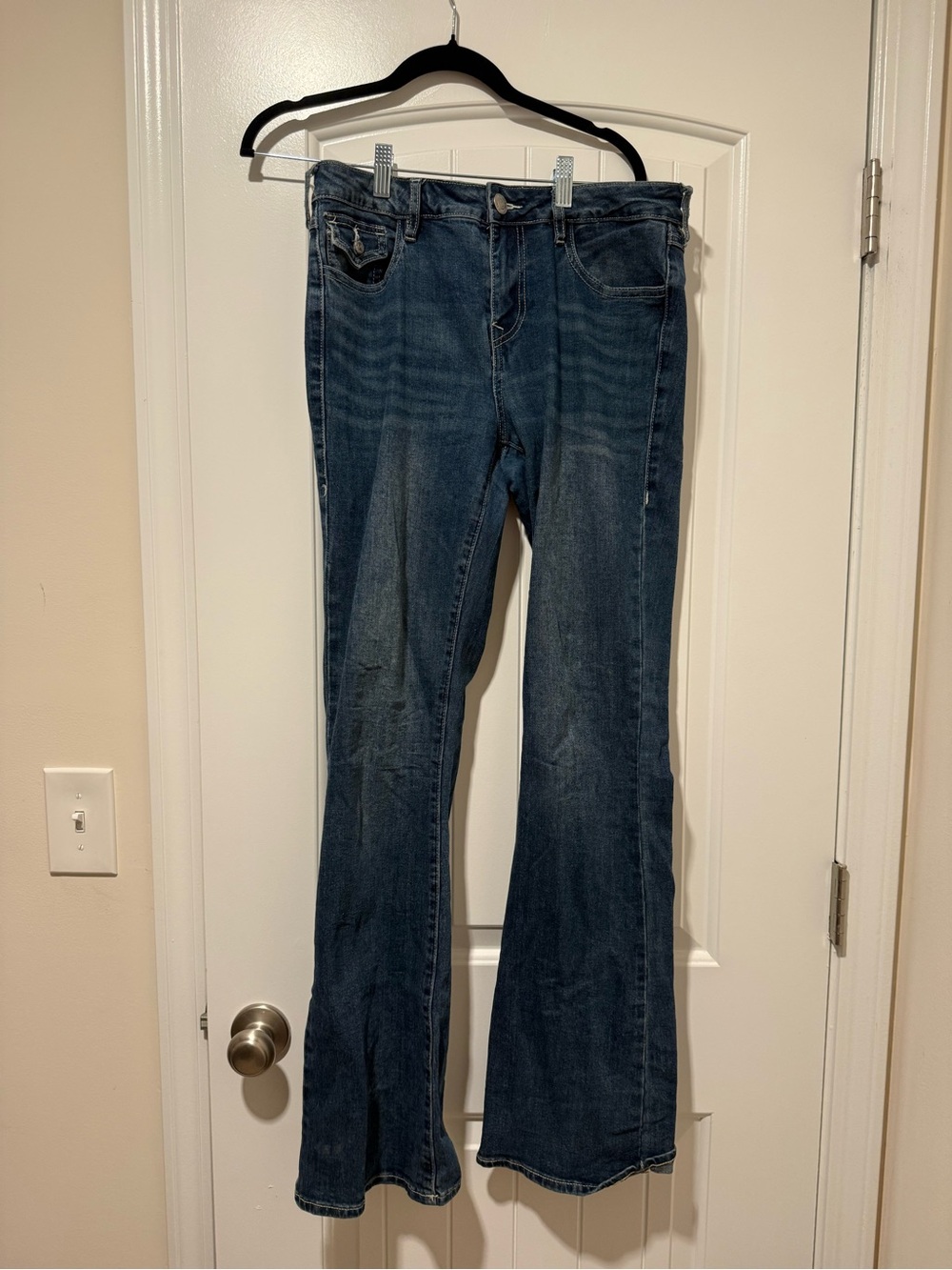 True Religion Becca Mid-Rise Jeans in Dark Blue